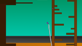 Plug It! gameplay showing the climb through a bright cyan stage.